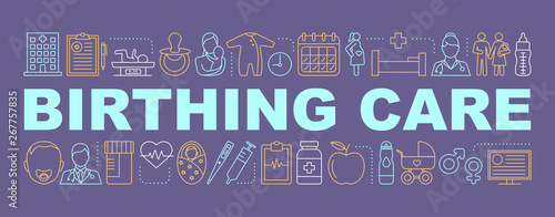 Birthing care word concepts banner