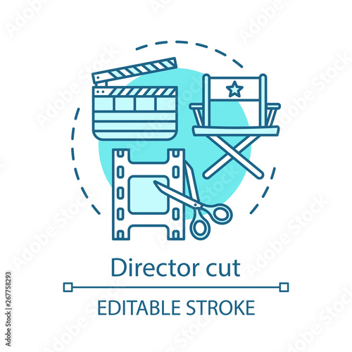 Director cut concept icon