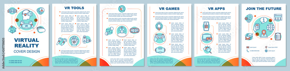 Virtual reality brochure template layout Virtual reality brochure template layout