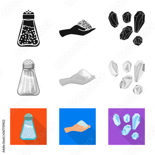 Vector design of cooking and sea sign. Set of cooking and baking   vector icon for stock.