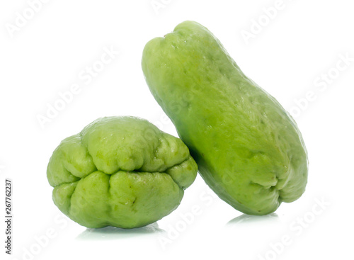 chayote isolated on white