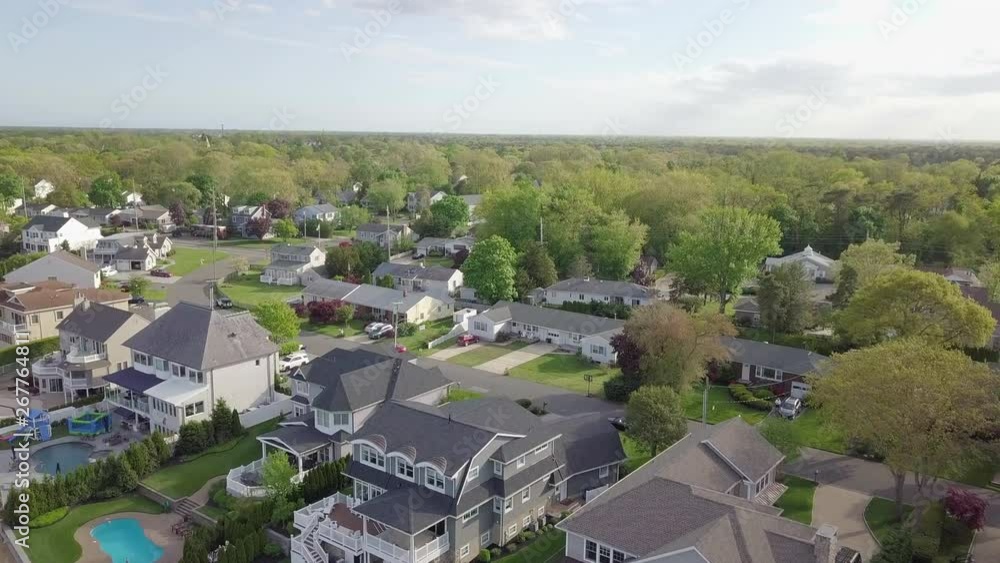 Drone of beach houses in New Jersey Drone of beach houses in New Jersey