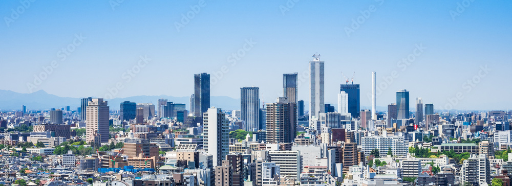 東京 池袋の高層ビル ワイド