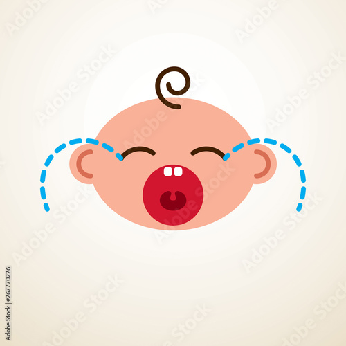 Cute baby cartoon vector fl...