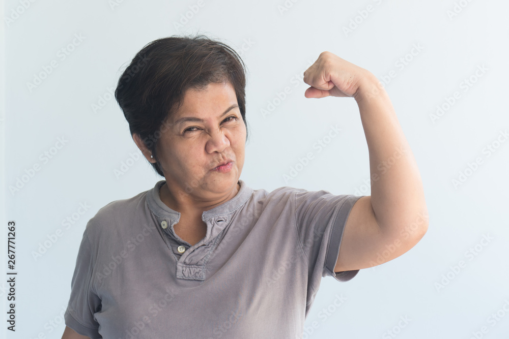 portrait of happy, healthy, strong senior woman with good health portrait of happy, healthy, strong senior woman with good health
