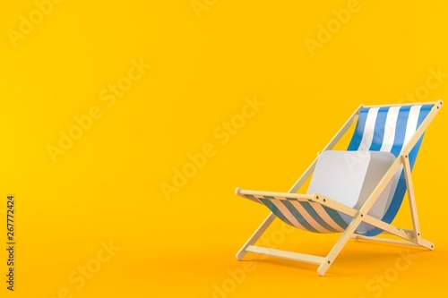 Computer key on deck chair