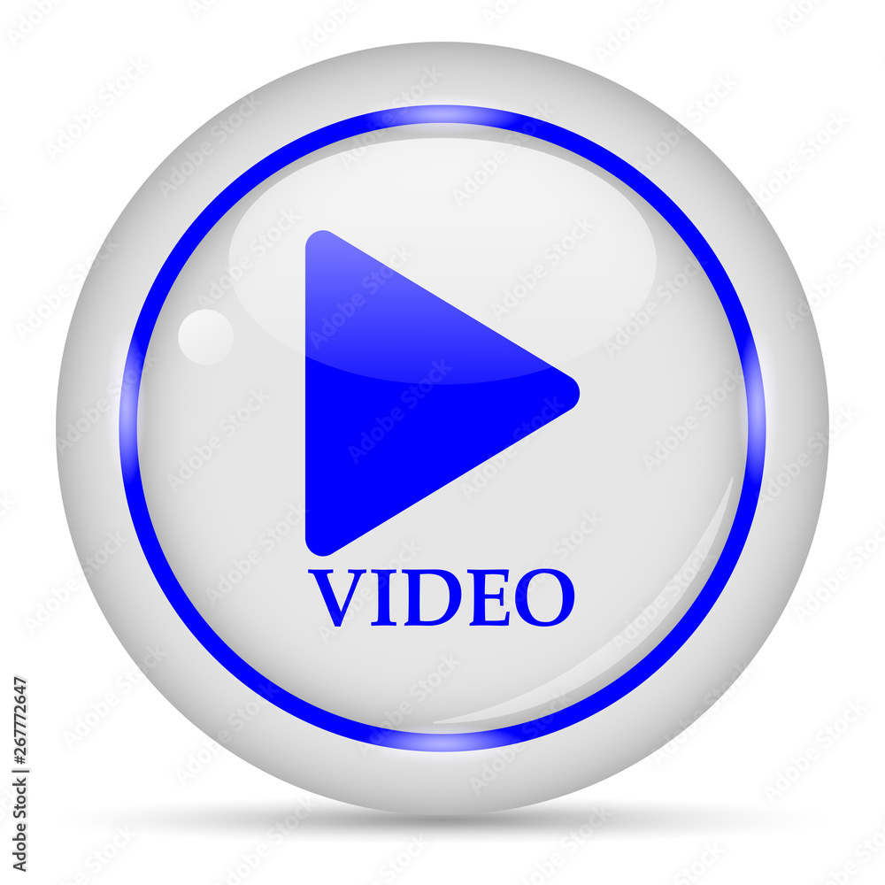 video icon. White glossy round vector icon in eps 10. Editable modern design internet button on white background. video icon. White glossy round vector icon in eps 10. Editable modern design internet button on white background.