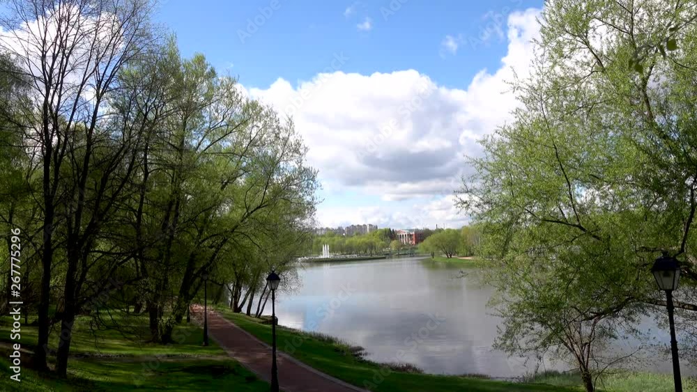 Beautiful view of the lake in the park, Europe, Beautiful view of the lake in the park, Europe,