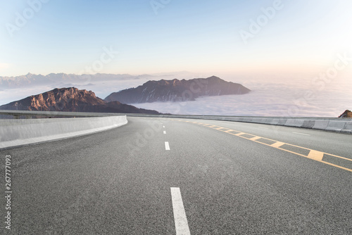 Photography Empty highways and distant mountains