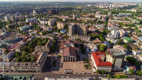 City of Rivne Ukraine from the altitude, panorama