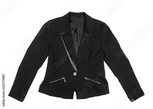 Black jacket on an isolated white background © valkoinen7