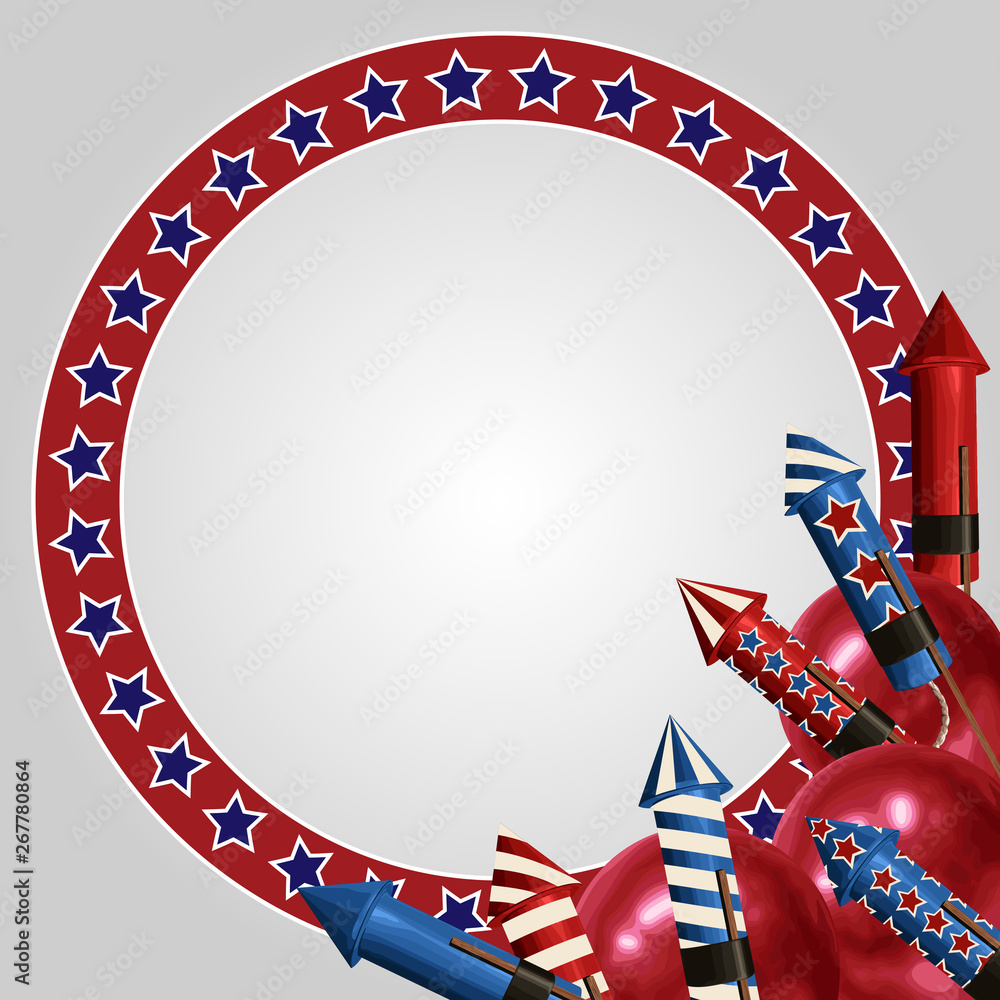 Fototapeta premium 4th of July Background design for greeting cards in super high resolution.
