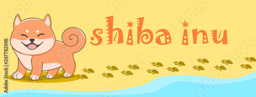 japanese dog shiba inu cartoon 