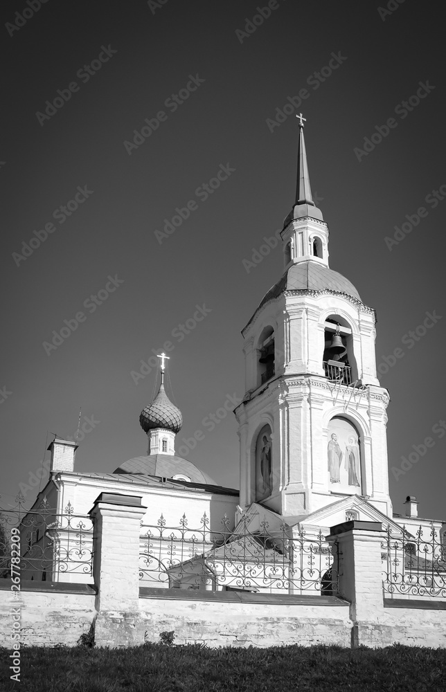 Old russian church. Beautiful architecture