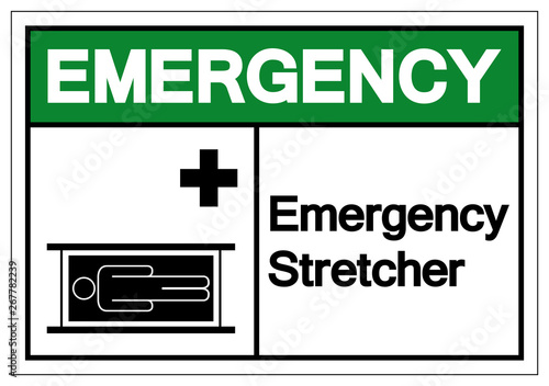 Emergency Stretcher Symbol Sign, Vector Illustration, Isolate On White Background Label .EPS10