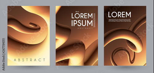 Liquid Metal Gragients Collection. Fluid Design Template Set. Motion Space.