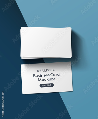 Stack Of Business Cards Mockup Layout