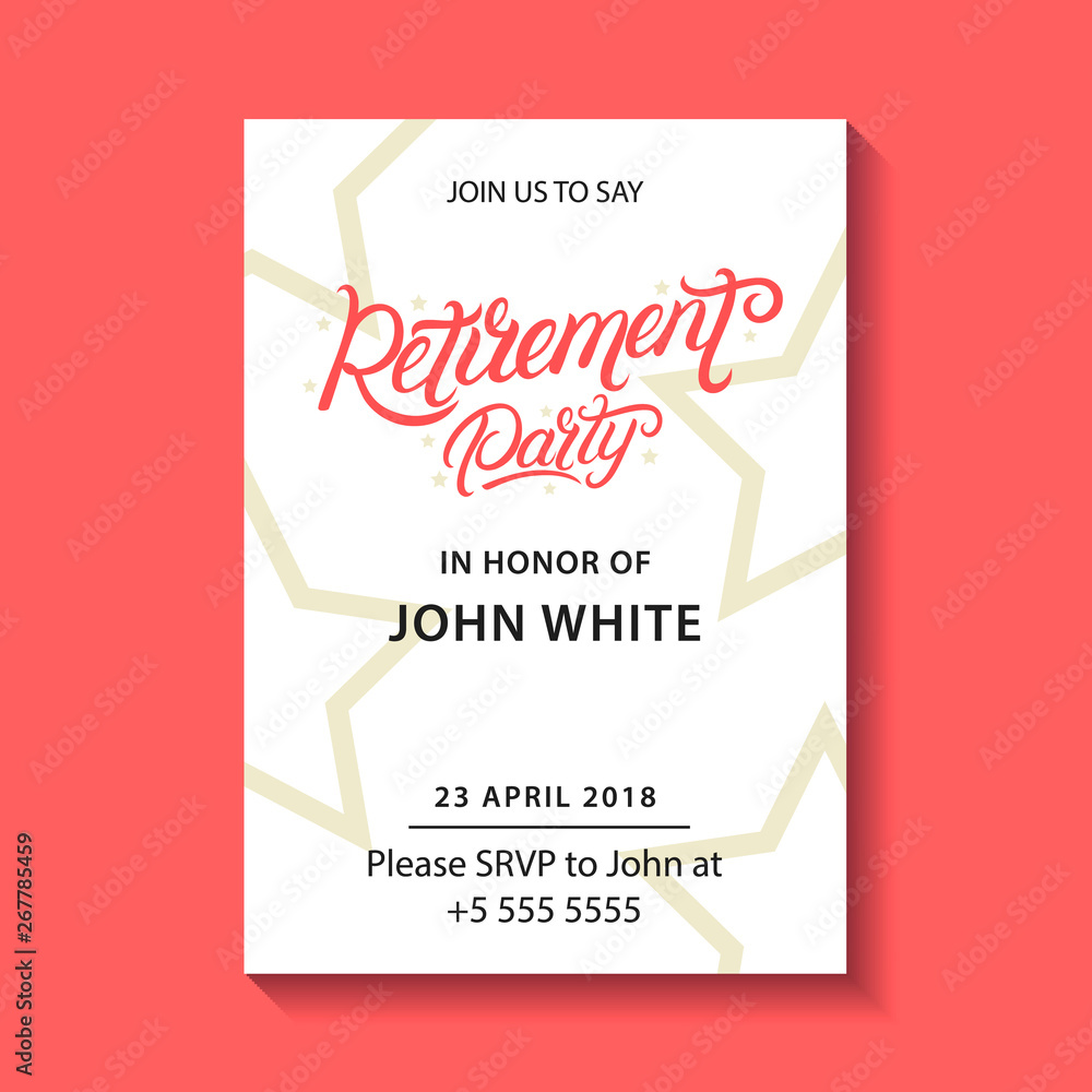 Retirement party invitation. Retirement party invitation.