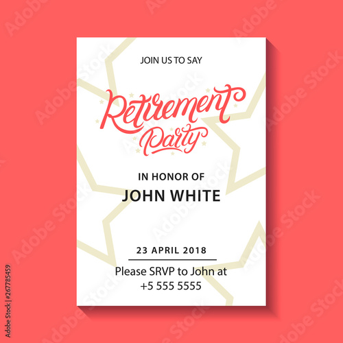 Retirement party invitation.
