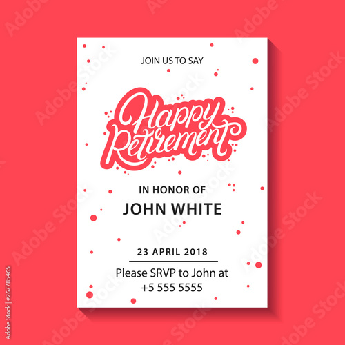 Retirement party invitation.