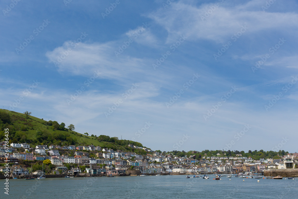Harbour Dartmouth Devon on the River Dart with houses on hillside