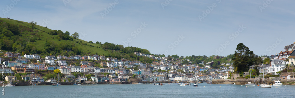 Dartmouth Devon historic harbour on the River Dart panoramic view