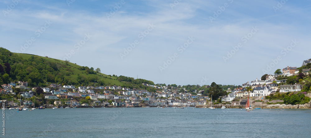 Dartmouth harbour Devon River Dart panoramic view Dartmouth harbour Devon River Dart panoramic view