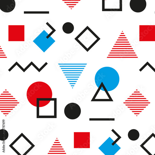 Geometric Memphis Seamless Pattern