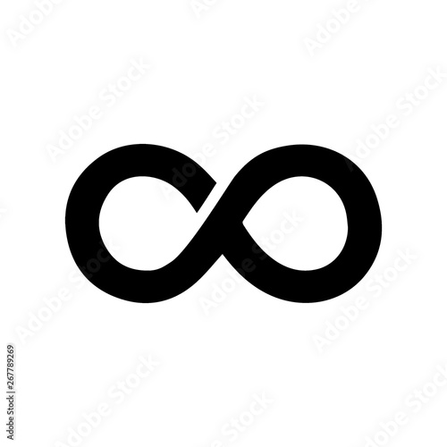 black infinity sign. vector illustration