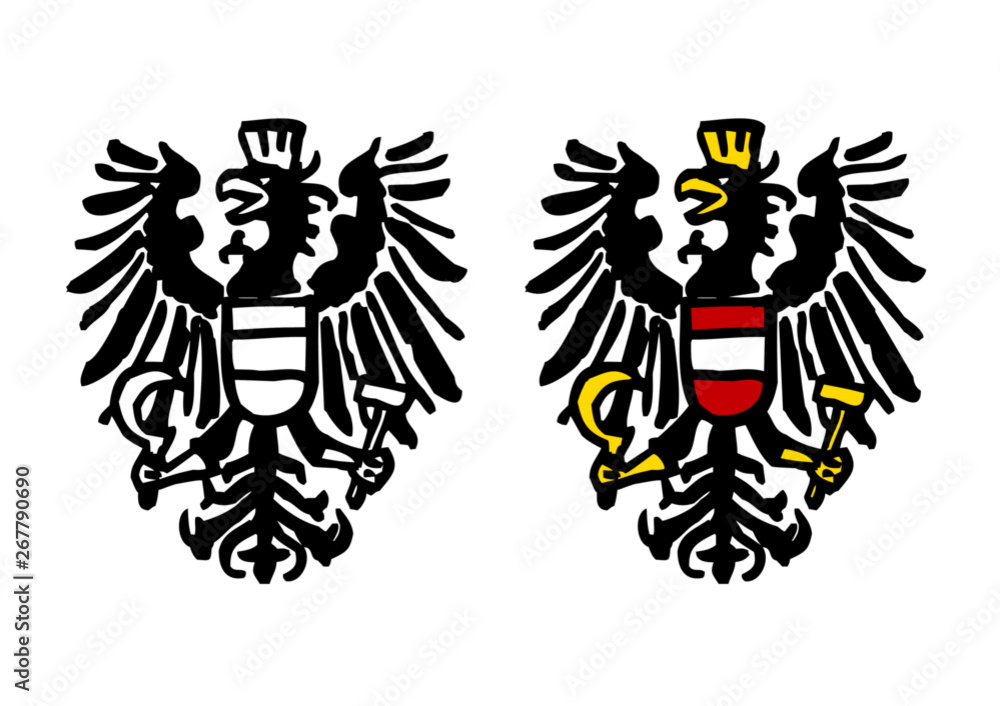 Vecteur Stock Heraldic Eagle With Crown And Sickle And Hammer And vecteur-stock-heraldic-eagle-with-crown-and-sickle-and-hammer-and