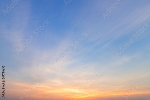 Fototapeta Naklejka Na Ścianę i Meble -  blue dramatic sunset sky texture background.