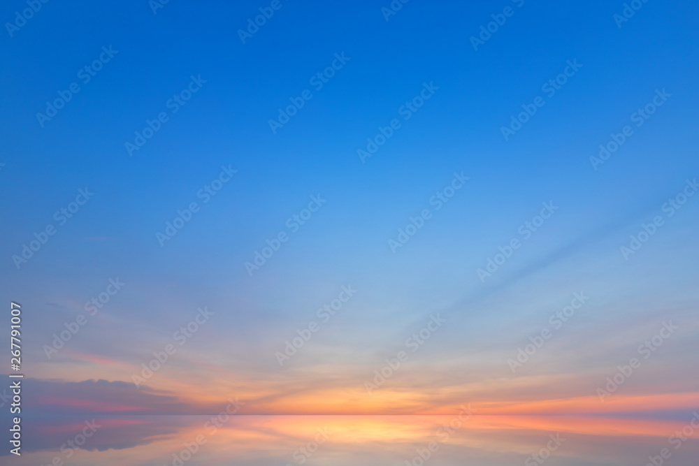 Fototapeta premium blue dramatic sunset sky texture background.