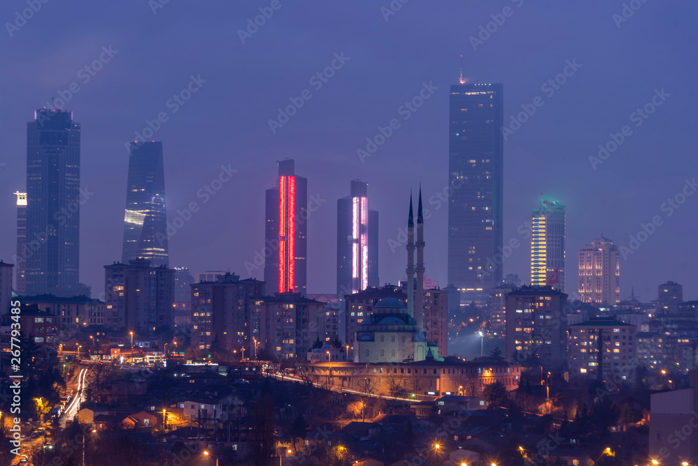 Mosque and 4.Levent Business Skyscrapers