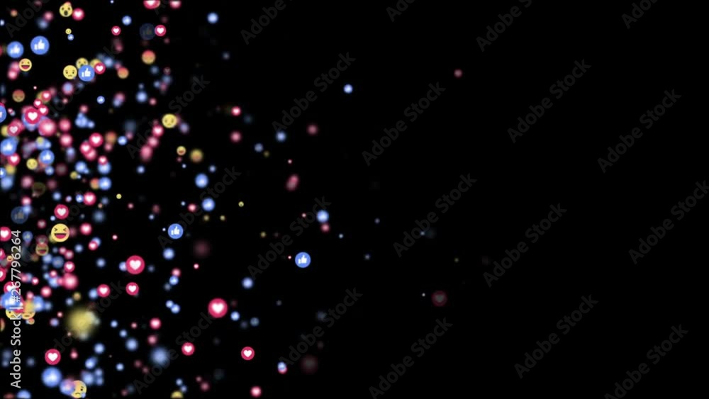 Like and Hearts Emoji Animation, Vertical Version, Background, Rendering, Loop, 4k Like and Hearts Emoji Animation, Vertical Version, Background, Rendering, Loop, 4k