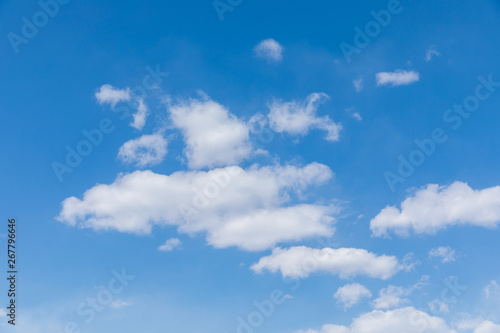 Blue sky and whit cloud background