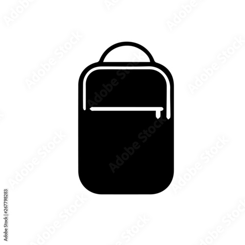 Black suitcase isolated on white background