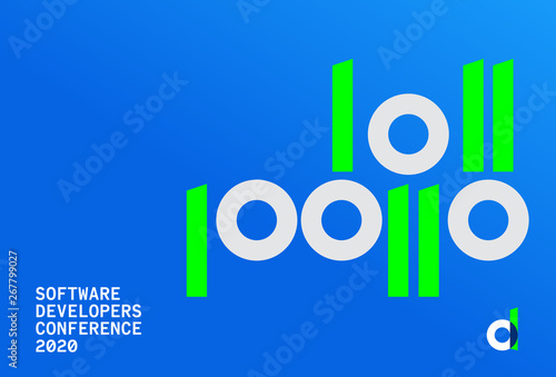 Developer Logo and Tech Background design Template.