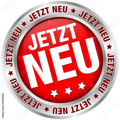 Button "Jetzt neu" Rot/Silber