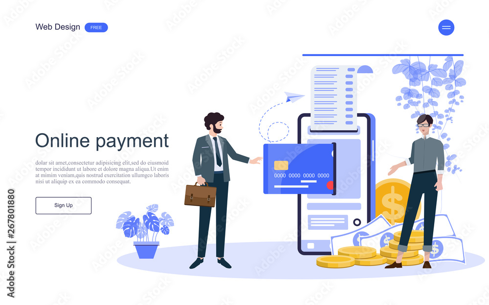 Flat design. Concept online payment for web page.Confirm payment using a smartphone, Mobile payment, Online banking,payment terminals.Vector illustration. Flat design. Concept online payment for web page.Confirm payment using a smartphone, Mobile payment, Online banking,payment terminals.Vector illustration.