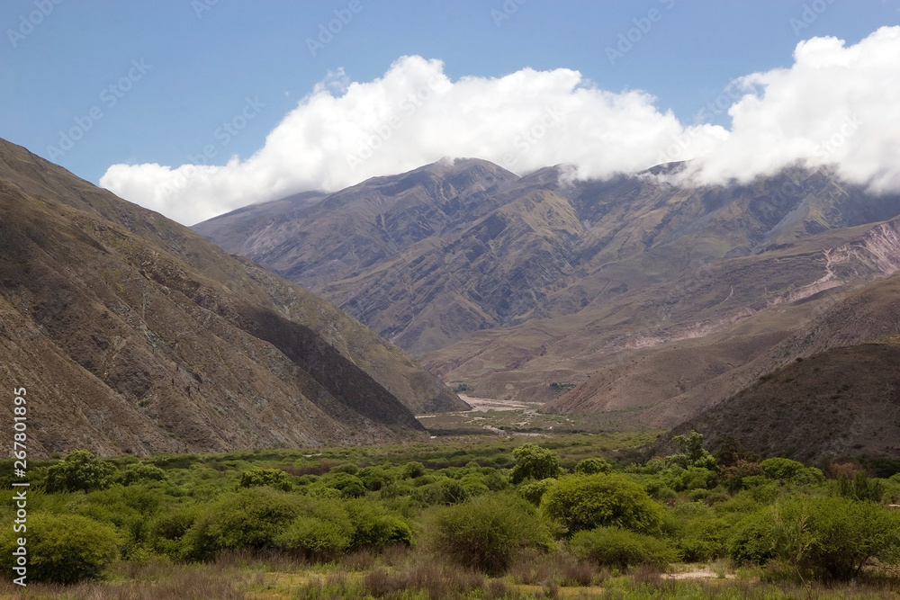 Landscape in the Quebrada de Humahuaca, Argentina