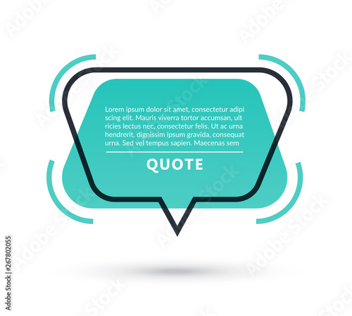 Quote speech bubble isolated on white background