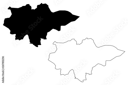 Mopti Region (Regions of Mali, Republic of Mali) map vector illustration, scribble sketch Mopti map
