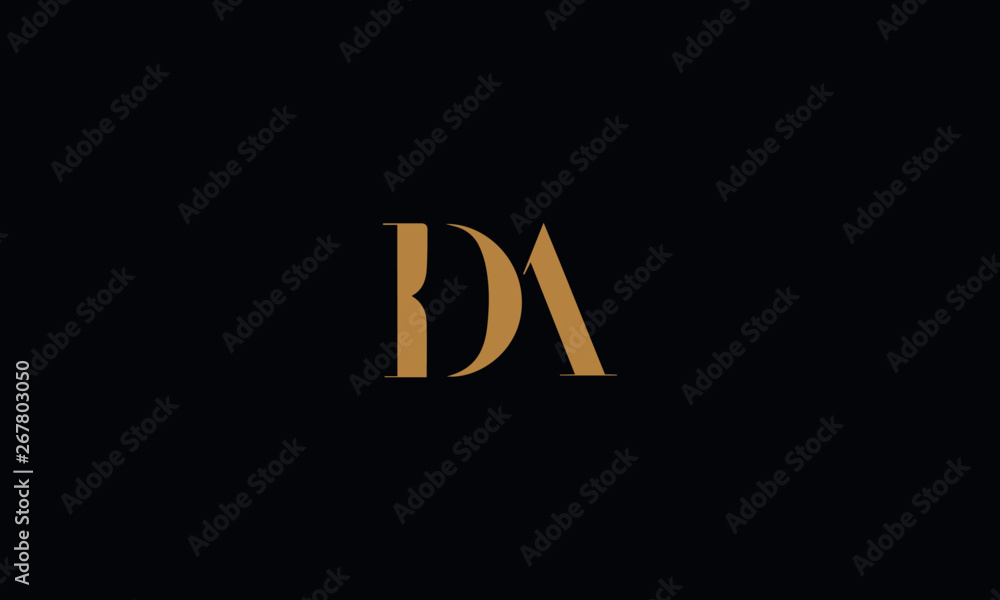 DA logo design template vector illustration DA logo design template vector illustration