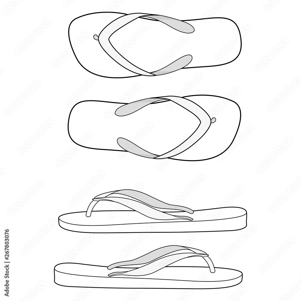 FLIP FLOP Fashion Flat Templates FLIP FLOP Fashion Flat Templates