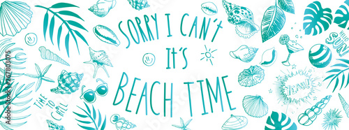 Beach time banner