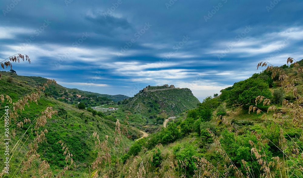 Fototapeta premium The castle of Sant'Aniceto, one of the many Byzantine Castrums present in Calabria, Italy.