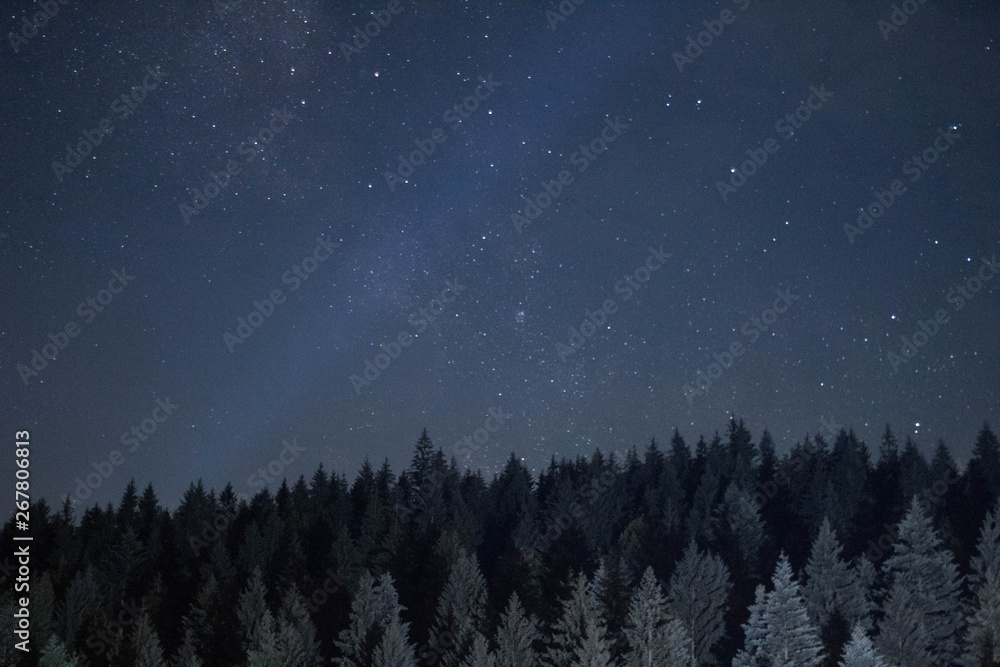 Fototapeta premium Night sky in Carpathians