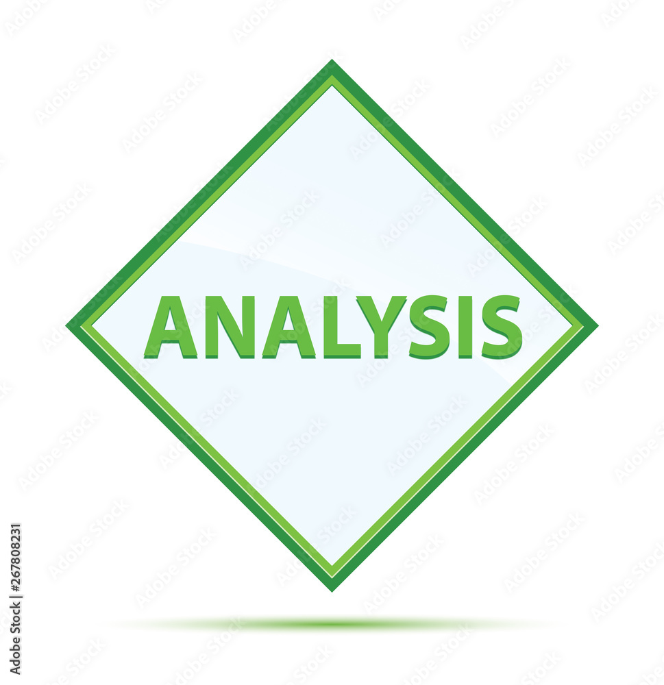 Analysis modern abstract green diamond button