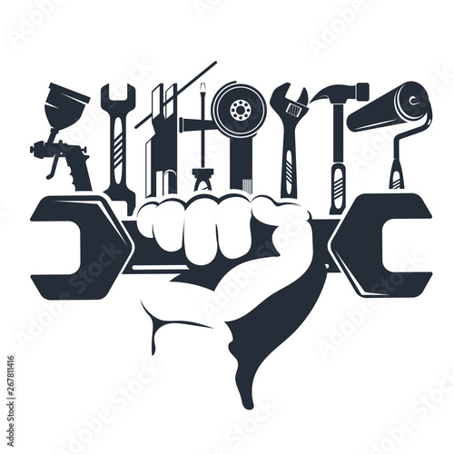 Handyman symbol with a different tool