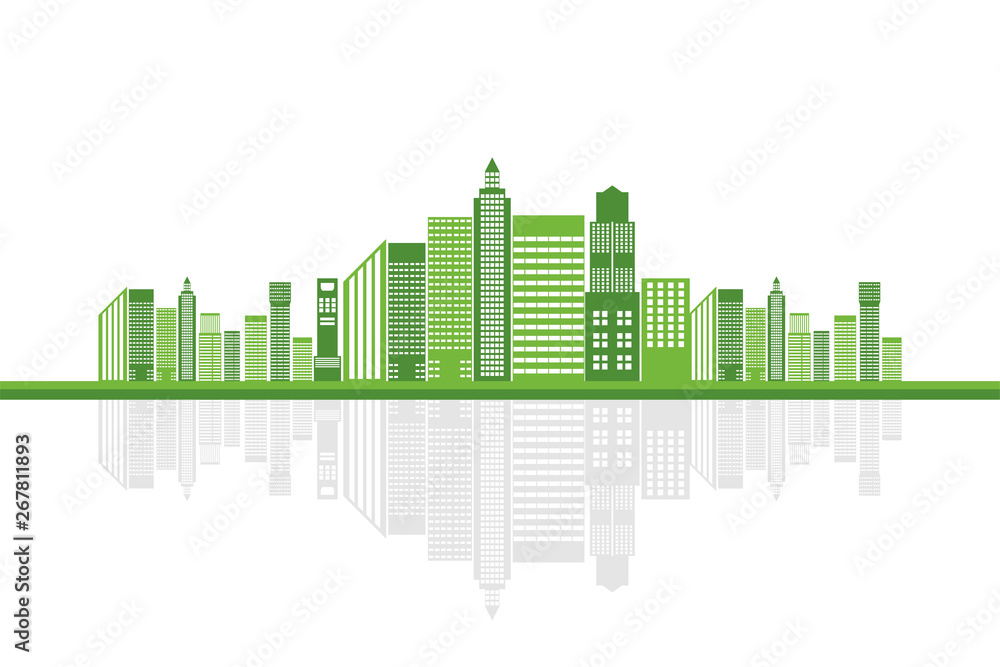 Green ecology city help the world with eco-friendly concept ideas,Vector llustration Green ecology city help the world with eco-friendly concept ideas,Vector llustration